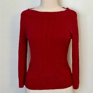 Ralph Lauren silk blend cable knit sweater